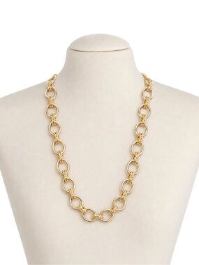Juliet by Crystal Avenue Executive Glam Gold Tone Link Necklace (NWT)